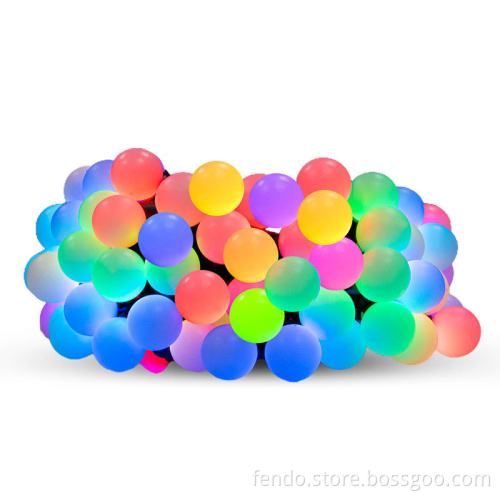 Smart Solar-Powered RGB LED String Lights for Outdoor App Control Christmas Lighting